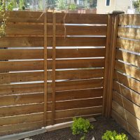 Painted wooden fence in bend OR